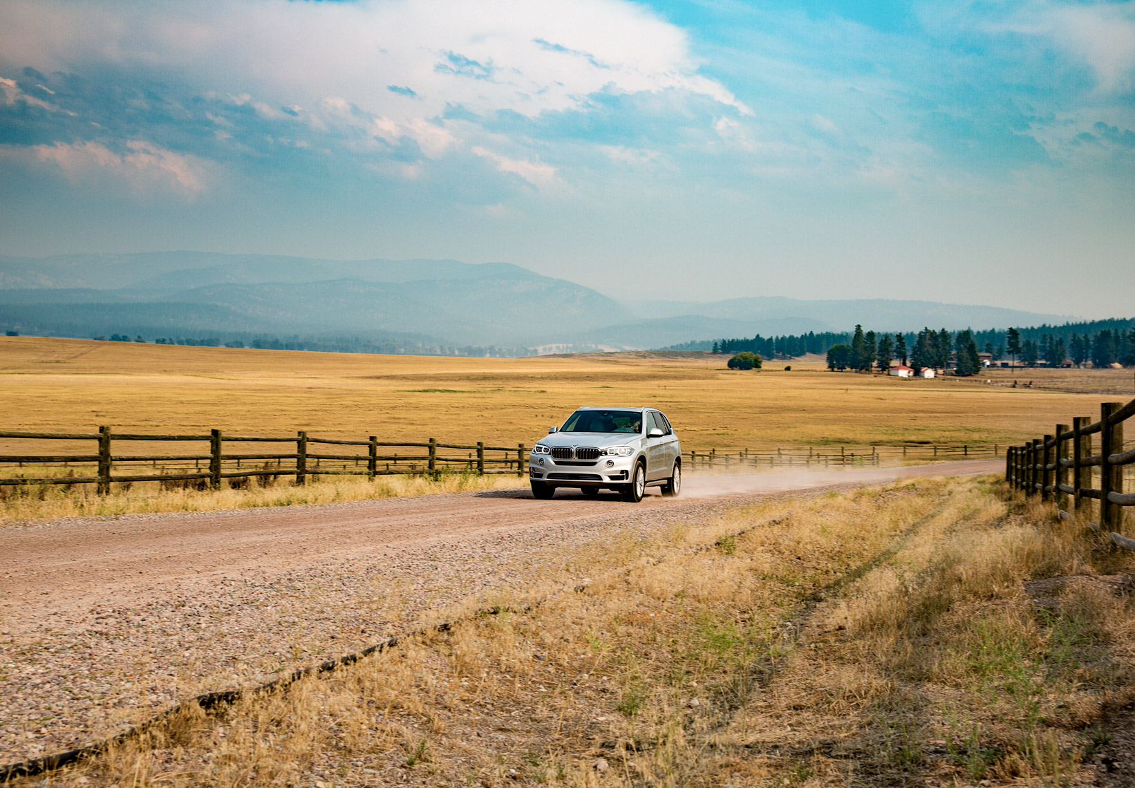 BMW X5 The Resort at Paws Up  Montana Driving Poul Ober Photography
